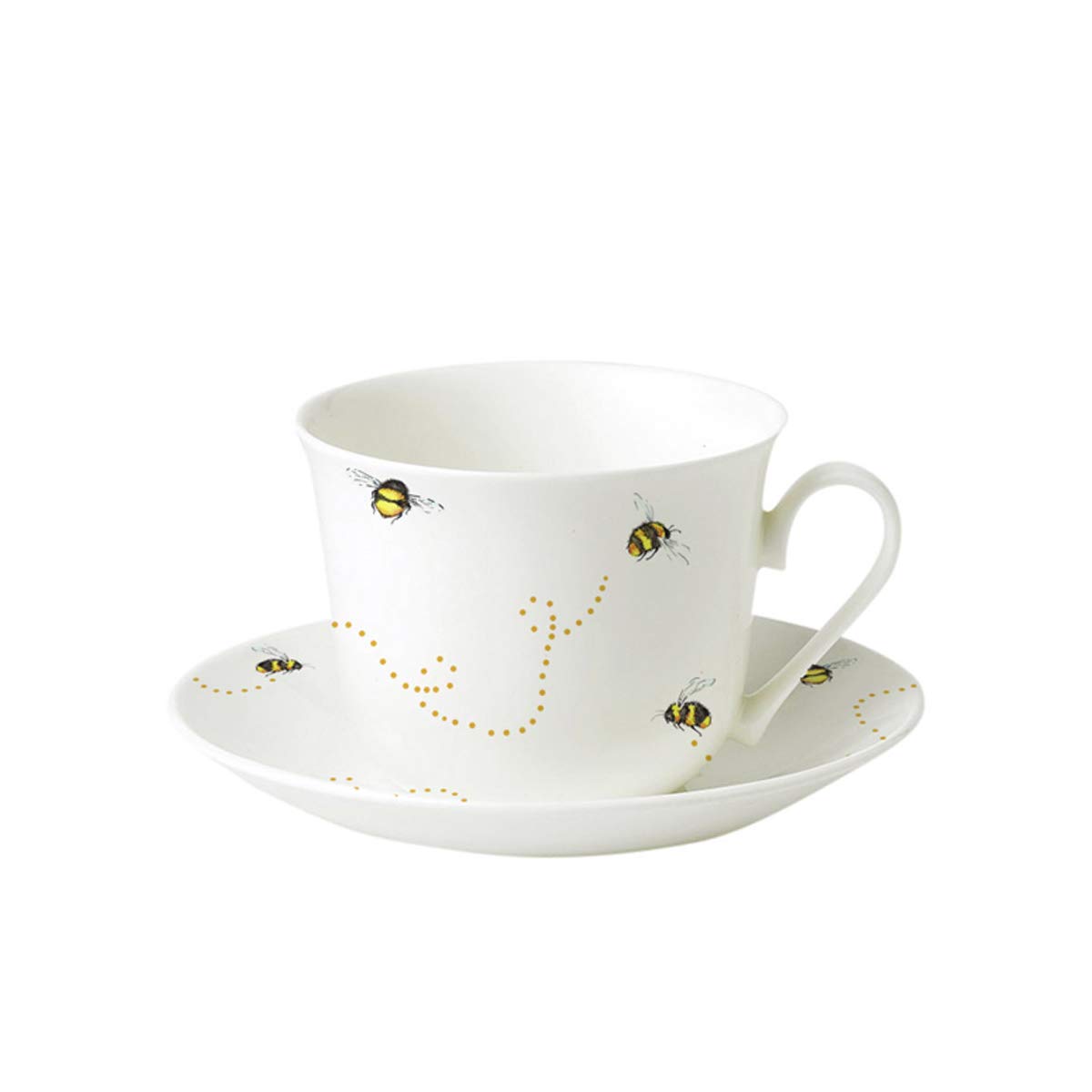 Roy Kirkham Tasse et soucoupe Bees pour petit-déjeuner