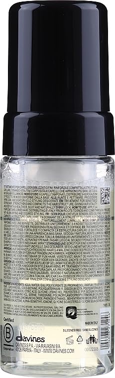 Davines Liquid Spell Reinforcing Bodifying Fluid, Liquid-to-Foam Volumizing Treatment for Fine or Sensitized Hair - Thickens & Strengthens Structure with Heat Protection - Weightless, 4.23 Fl Oz - Image 11