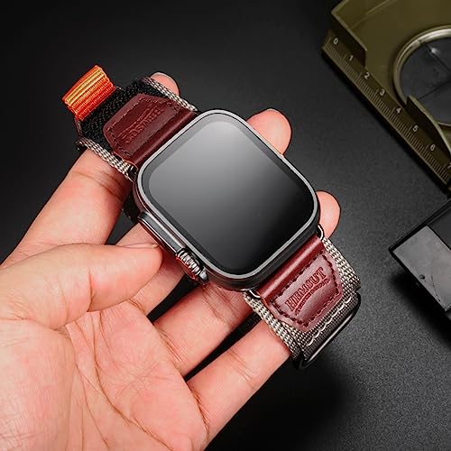 Compatible with Apple Watch Band 38/40/41/42/44/45/49/46mm,Rugged Replacement Nylon Strap With Three Buckle Loop Design For iWatch Ultra 3/2/1 - Image 4