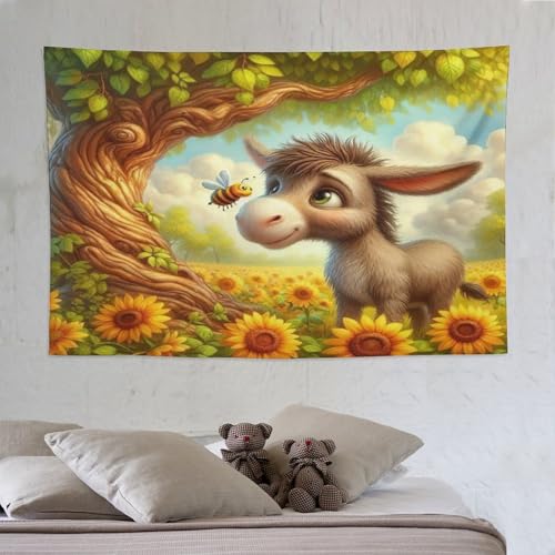 Tenture murale âne DCCCY pour salon et chambre chaleureuse