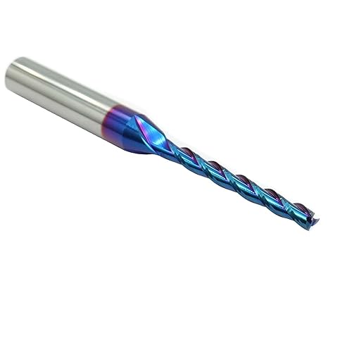 Broca de enrutador CNC, 3 flautas de 18 de pulgada de diámetro de corte de 14 pulgadas, mango de 14 pulgadas, molino de extremo de carburo sólido en