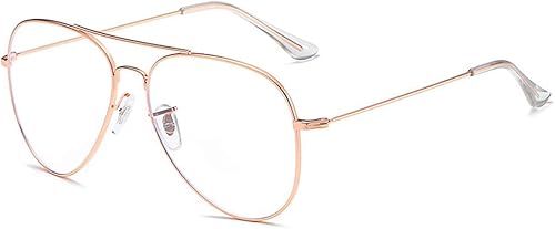 Dollger Lentes de bloqueo de luz azul, lentes clásicos de aviador con marco de metal, anti rayos azules para juegos de computadora disponible en Yaxa Peru