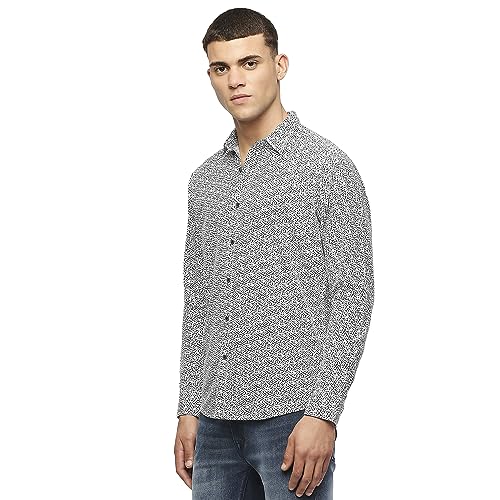 Image of Pepe Jeans Men's Casual Shirt | Trendy Printed Shirt for Men| Regular Fit | Full Sleeve | Available in Plus Size, Cotton