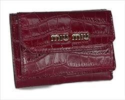 miumiu2つ折り財布クロコ型押し 楽天市場】ミュウミュウ MIU MIU 財布 クロコ型押し ブラック レザー