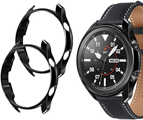 قیمت و خرید قاب محافظ محافظ محافظ محافظ محافظ محافظ شوک Samsung Galaxy  Watch 3 45mm، (2 Pack) for Galaxy Watch3 SM-R840 R845، Black / Black برند  YUANHOT | مالتینا