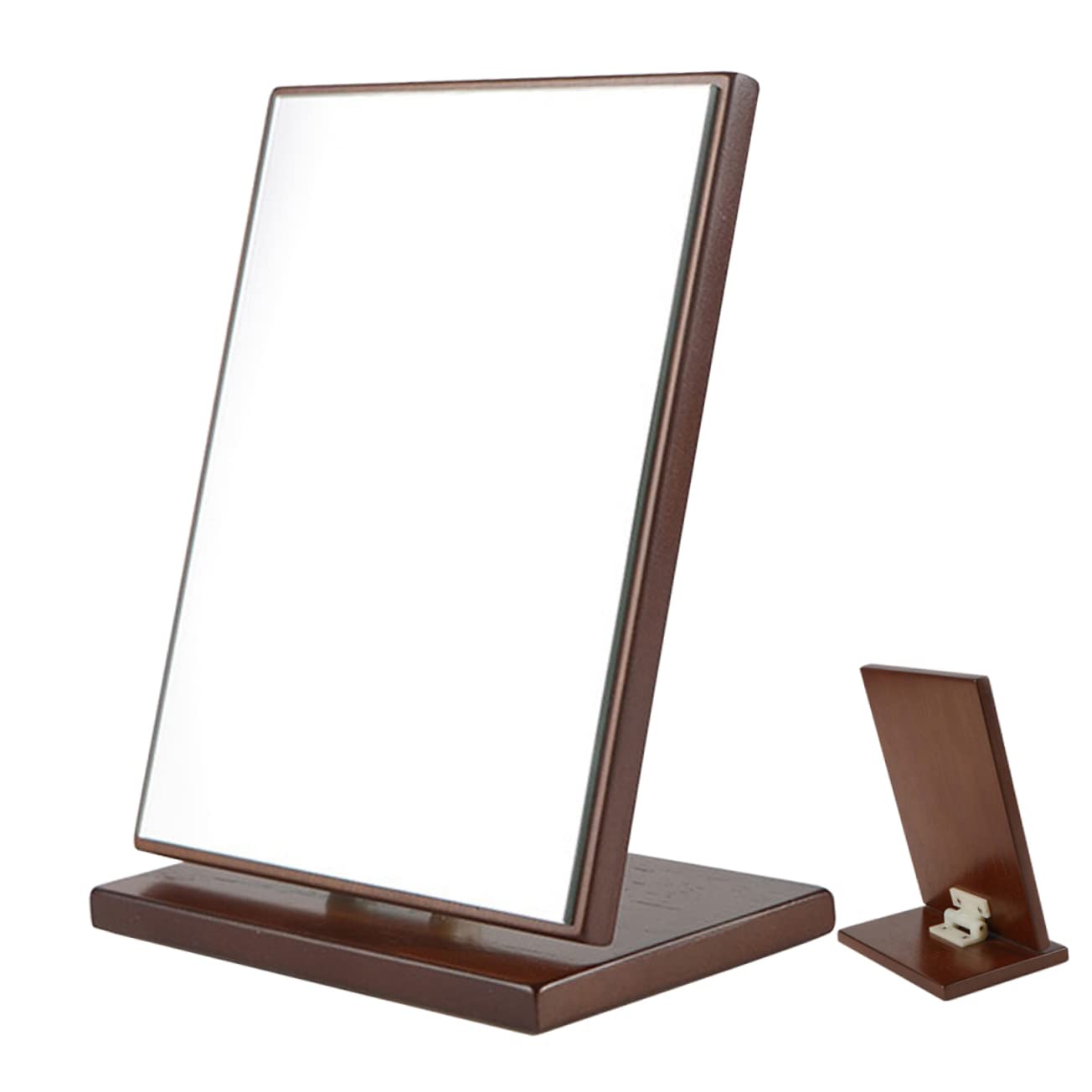 Miroir de maquillage bois TOPBATHY miroir de table chambre et dortoir