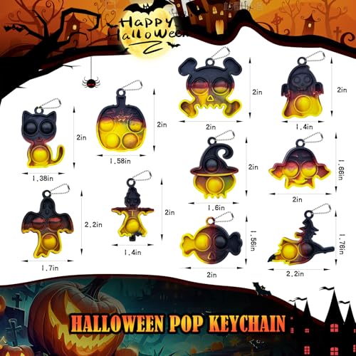 30-Pack Halloween Mini Pop Keychain Fidget Toys Party Favors for Kids 5.39 + Free Shipping w/ Prime or on 35+ + 40% Off Code 1HW15Y32 - image 2