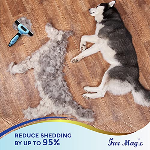 Fur Magic Large Deshedding Tool & Dematting Comb – Grooming Brushes For Dogs, Cats, Horses – Reduce Shedding And Remove Knots, Mats And Loose Undercoat #TOP29