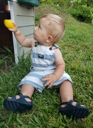 Image of J-Slips Toddler Sandals with Back Strap - Comfortable Boys and Girls Jesus Jandals for Beach and Summer - Waterproof Hawaiian Slides in 12 Colors, Sandalias