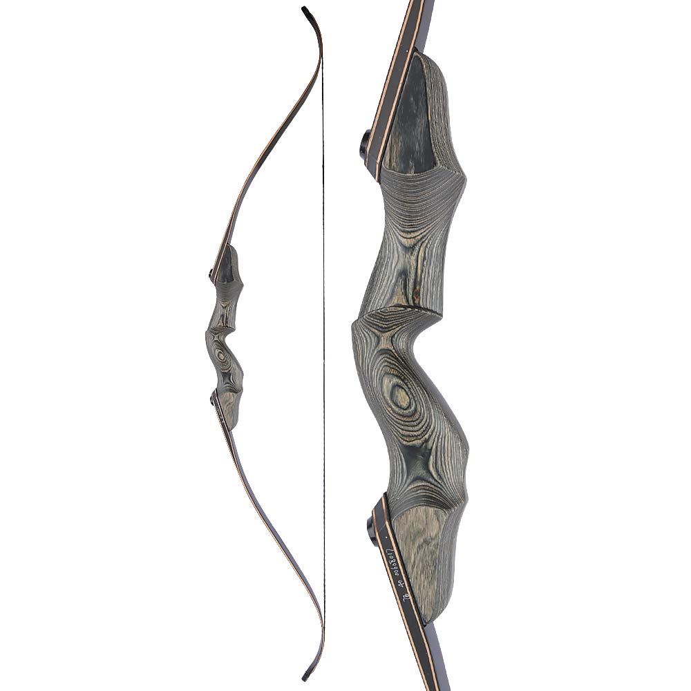 60" Tiro con L'Arco Arco ricurvo e frecce 30-60 libbre Arco da Caccia Longbow Pratica del Bersaglio Mano Destra