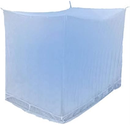 Divayanshi Mosquito Net 7x7 ft Large Size Bed Polycotton Blue 100% Heavy Quality Net