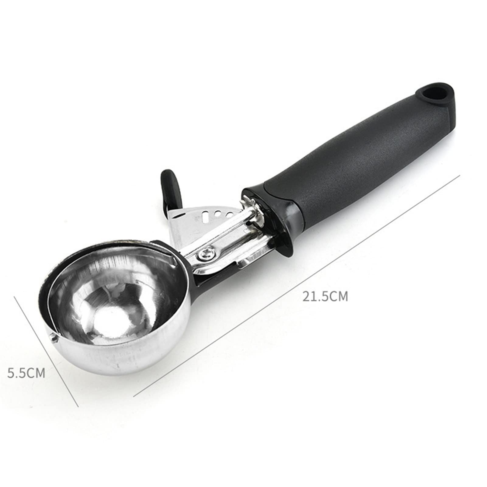Lot de 2 cuillères à glace en acier inoxydable anti-adhésif pour crème glacée, yaourt, pâte à biscuits, viande, fruits, cuillère à pastèque