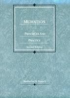 Mediation, Principles & Practice 0314228659 Book Cover