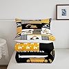 Feelyou Excavator Comforter Construction Vehicles Comforter Set Equipment Trucks Bedding Set for Children Kids Boys Girls Cartoon Car Duvet Set Geometric Lattice Room Decor Quilt Set Twin Size #4