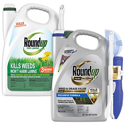 Image of Roundup Dual Action Weed & Grass Killer Plus 4 Month Preventer and Roundup for Lawns1 Northern Bundle