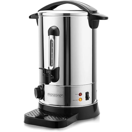 Bartscher Bollitore Elettrico Professionale 28 Litri - Dispenser Acqua Calda In Acciaio Inox - Termostato Regolabile 30-100°C