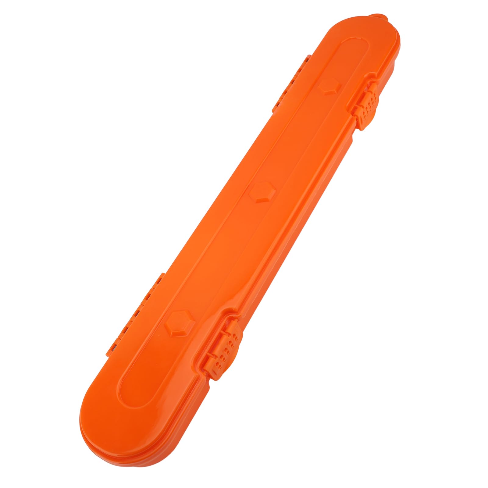Kettensägenketten-Aufbewahrungsbox, Tragbarer Kunststoff-Organizer, Universelle Ketten Bis zu 50,8 cm für Gartenarbeiter, Verstärktes Polypropylen (ORANGE)