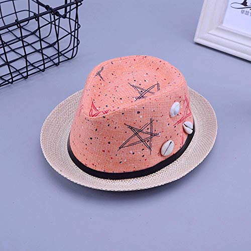 Chapeau de paille enfants style jazz anti coup de chaleur pour garçon