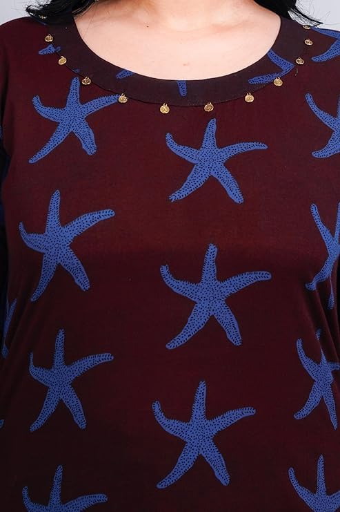 Image of Women Cotton Kurta Set Artisanal Bagh Print with Organic Colour | Metal Coin Tucked on Neck and Gota Lace | Kurta and Straight Pants Set