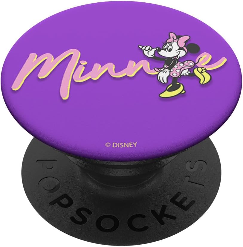 Disney Mickey And Friends Minnie Simple Signature PopSockets MagSafe PopGrip for iPhone