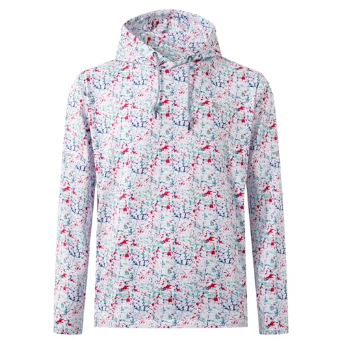 Image of Hoodies for Men Golf Fleece Hooded Sweatshirts Dry Fit Athletic Lightweight Casual Midlayer Mens Hoodies Pullover, Mg03- White Painting, S
