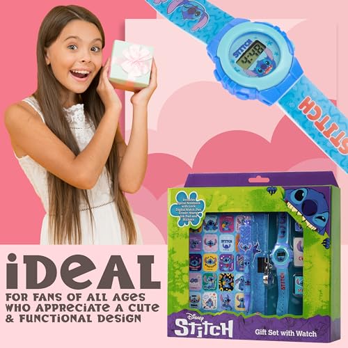 Disney Stitch Digital Watch Journal Diary with Lock for Girls Boys Cute Spiral Notebook Pen Stamp Ink Pad Fun Cute Stuff Gifts for Kids2