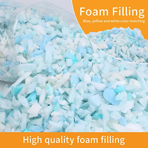 Lunarm 250G/8.82Oz Memory Foam Filling, Shredded Density Foam For Bean Bag Filler Soft And Comfortable Stuffing Foam For Cafts Chairs Cushions Pillow Pet Beds #TOP2