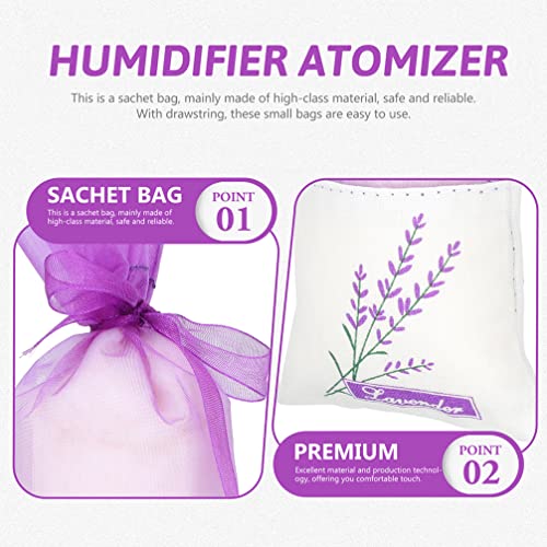 IMIKEYA Saco de Saquinho de 8 Peças de Lavanda Vazio para Botões de Lavanda Rosa Organza Gaze Fitas