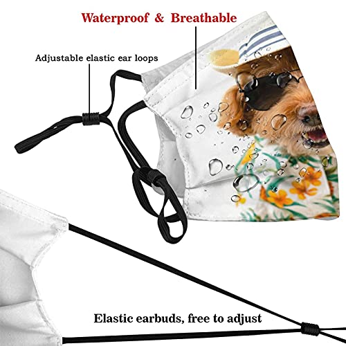 Funny Dog Adult 4Pcs Face Masks Balaclava Fabric Windproof Elastic Strap Animal Mouth Cover For Outdoor Sports With Filters #TOP3