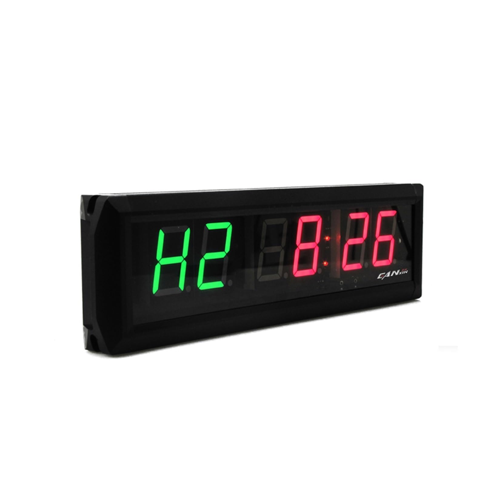 CVFRDD LED Countdown Clock, 2.3'' Gym Timer LED Interval Training And Rest Time Alternate Countdown Stopwatch(GI2G-2.3R-blueband)