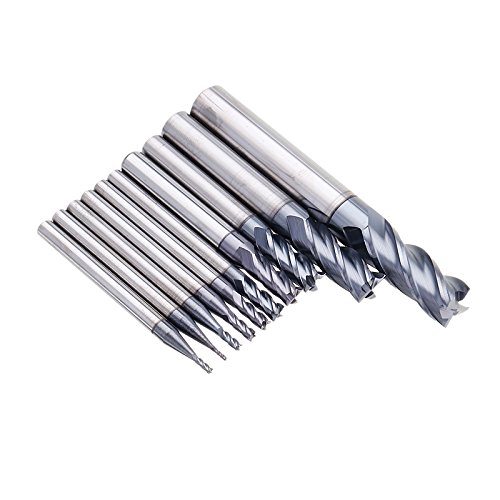 Frese A Candela CNC 1mm In Metallo Duro: 5 Pezzi Con Rivestimento TiSiN Per Acciaio HRC55