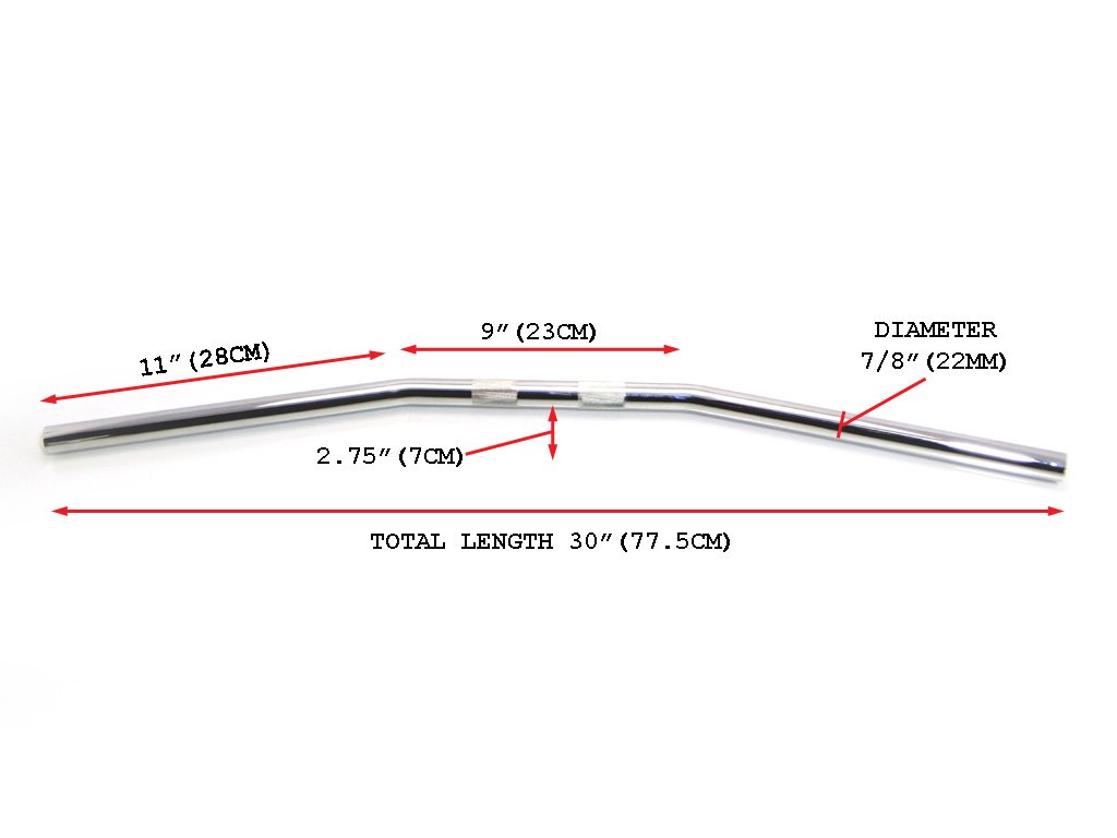 Motorrad Stahl 22mm 7/8" Chrom Drag BAR Lenker