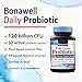 Bonawell Probiotics 120 Billion CFU 32 Strains with Prebiotics, Digestive Enzymes for Gut Health, 3-in-1 Daily Probiotic, Shelf-Stable, Delayed-Release, 30 Veggie Caps