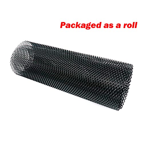 Modengzhe 40 X 13 Inch Car Grill Mesh Sheet, Black Painted Aluminum Alloy Multifunctional Grille Mesh Roll, 4 X 8 Mm Rhombic-Shape Grids #TOP5