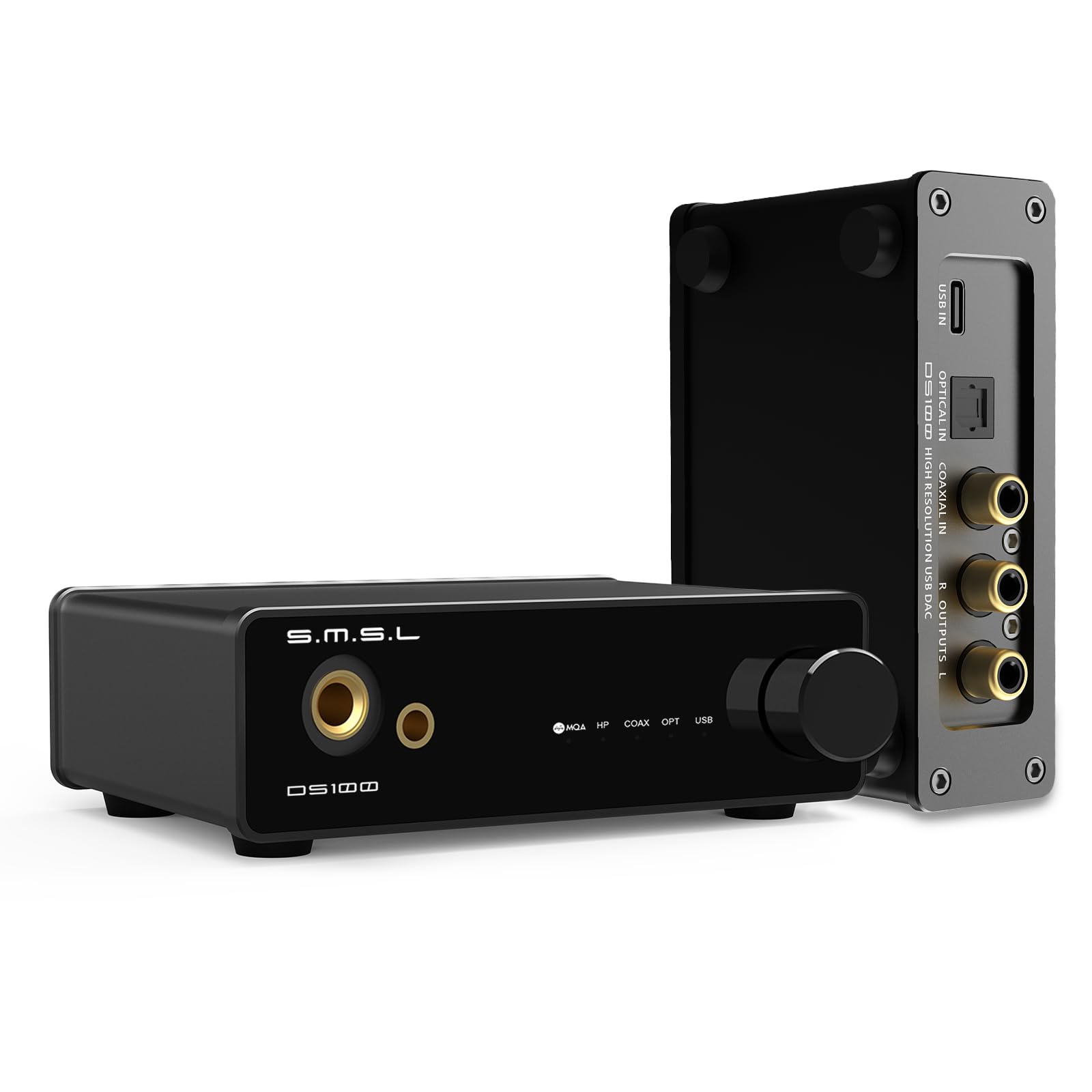 SMSL DS100 MQA DAC Headphone Amplifier, 6.35mm & 4.4mm Balanced Output, CS43131 & XMOS XU316 Chip 768kHz/32Bit DSD256, USB/Optical/Coaxial Input Desktop Stereo DAC for Home Audio-image-27