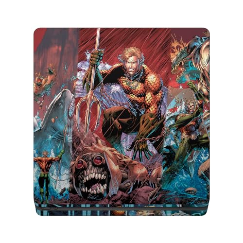 Couverture de bande dessinée vinyle PS4 Slim autocollant Aquaman DC Comics