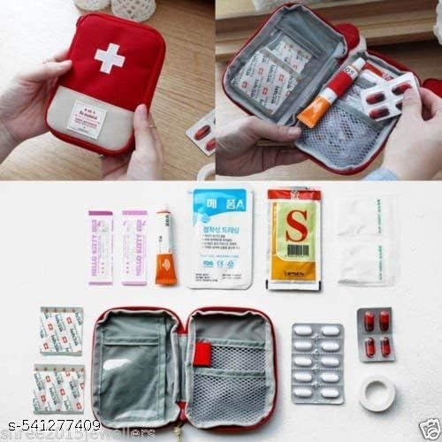KENYS_First Aid Bag,Mini Portable Medical Bag for Outdoor Camping Hiking Travel Emergency,Multifunction Emergency Medicine Storage (Red) 1