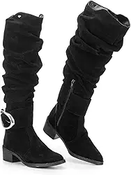 Bota Montaria Em Camurça Cano Longo Enrugado 220-GG