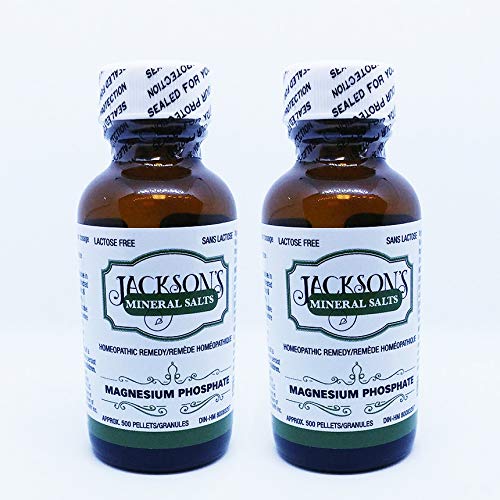 Jackson's Mag phos 6X - Vegan, Lactose-Free Schuessler Cell/Tissue Salt #8 - Homeopathic Remedy (Magnesium Phosphate, Magnesia phosphorica) (2 Bottles)