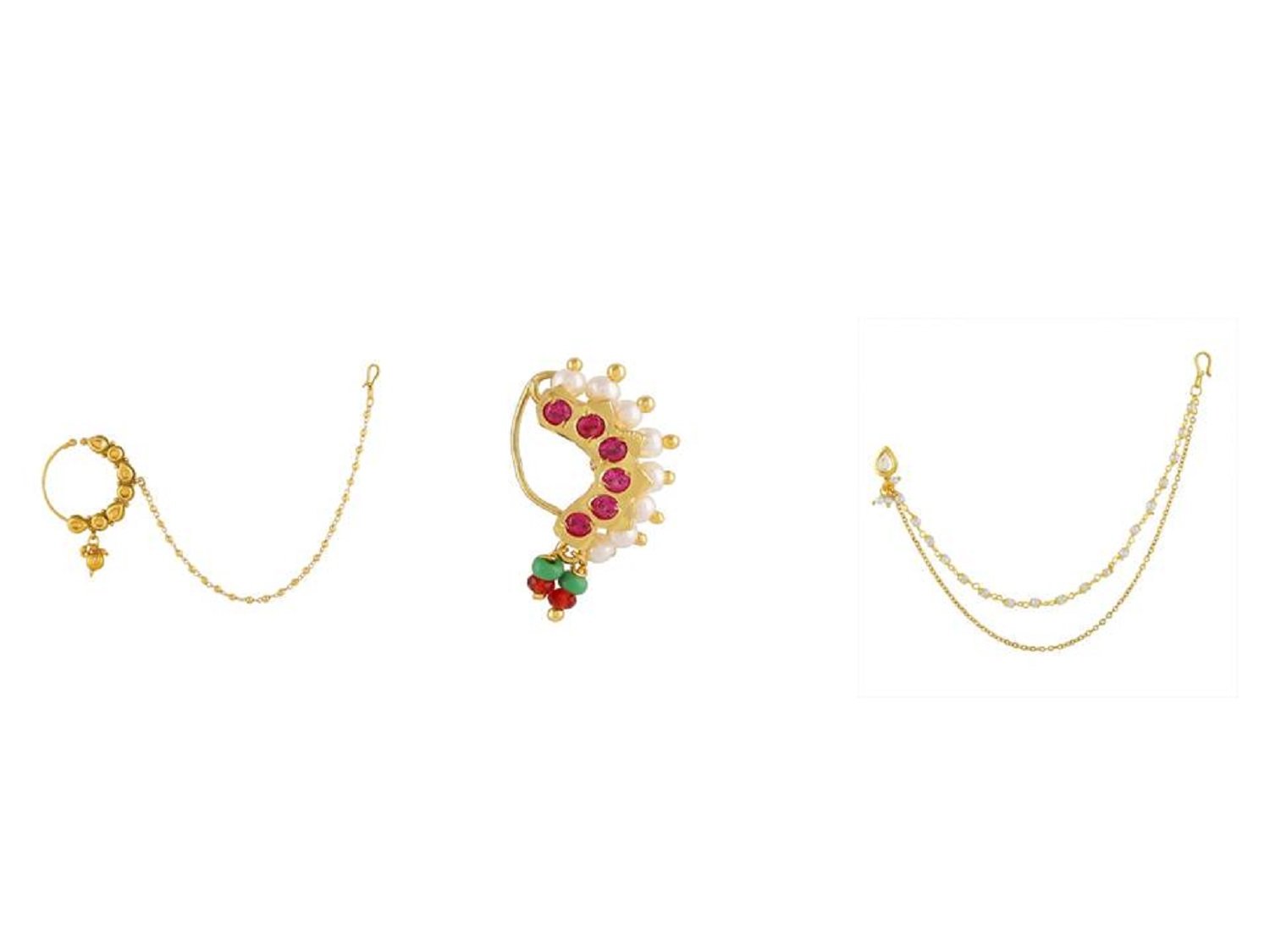 ACCESSHER Pack of 3 Ethnic, Stylish Nose Pins/Nath for Women (B07CG5JTNH) Amazon Price History, Amazon Price Tracker