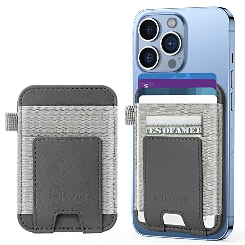 New-Upgrade Magnetic Card Wallet Holder For Apple Magsafe, Magnetic Magsafe Leather Wallet For Iphone 14/13/12 Magsafe, Mag-Safe Wallet For Back Of Iphone 14 Iphone 13/12 Series, Fits 7 Cards, Grey #TOP4