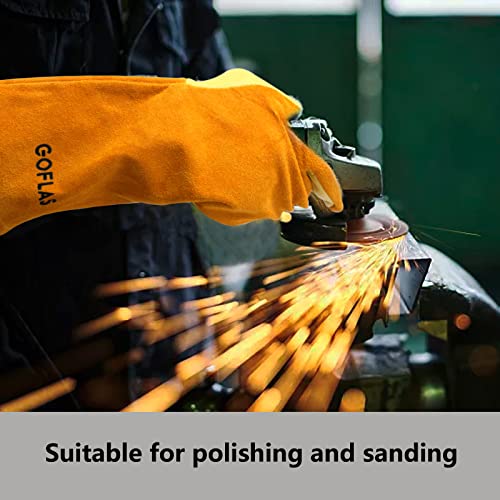 Welding Gloves, Mig Welding Gloves Stick Welding Gloves Tig Welding Gloves For Men And Women, Cowhide Split Leather, 14 Inches #TOP6