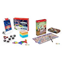 Osmo Genius Starter Kit for iPad Math Spelling Creativity New Version & Detective Agency Search and Find Game Ages 5-12…