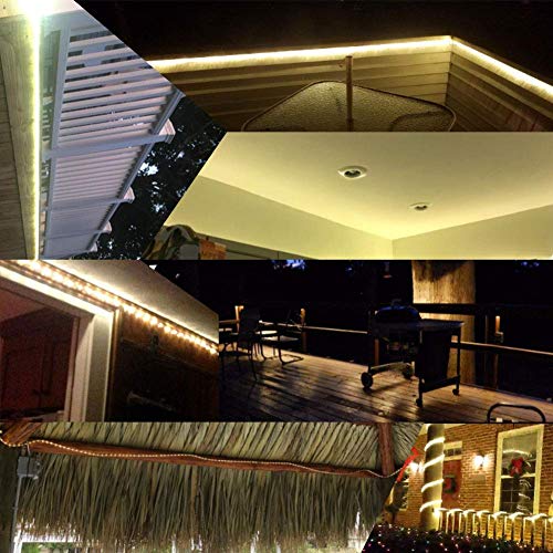 XUNATA 220V-240V LED Lichterschlauch Licht Leiste 36LEDs/m IP65 Wasserdicht Schlauch Seil Lichter für Innen Außen Garten Party Weihnachten Deko（Warmweiß，3M