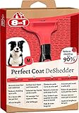8in1 Coat DeShedder M - Unterfellbürste für mittelgroße Hunde, für Kurzhaar und Langhaar geeignete Hunde-Bürste zur Entfernung der Unterwolle