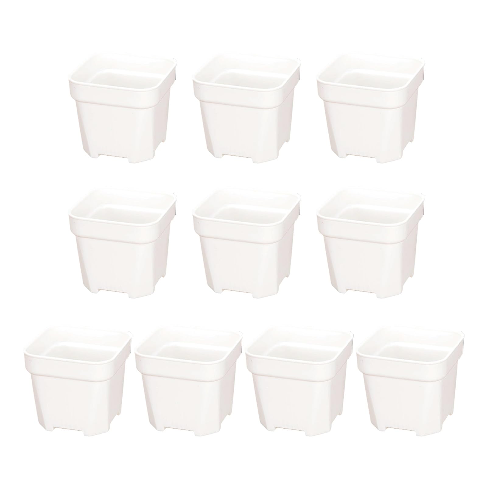 hogtnd Set of 10 Breathable Plastic Containers Flower Pots Special for Succulent Plants Balcony Plants Beginner Garden