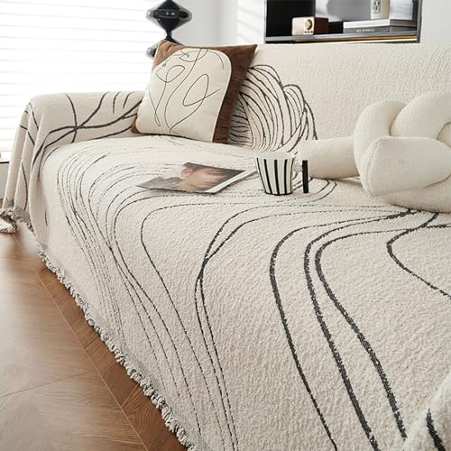 Couvre canapé antidérapant toutes saisons en chenille protectrice - 5