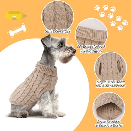Fiohiros 2 Stück Hundepullover Kleine Hunde,Warmer Hunde Pullover Kleine Hund, Pullover für Hunde Katzen
