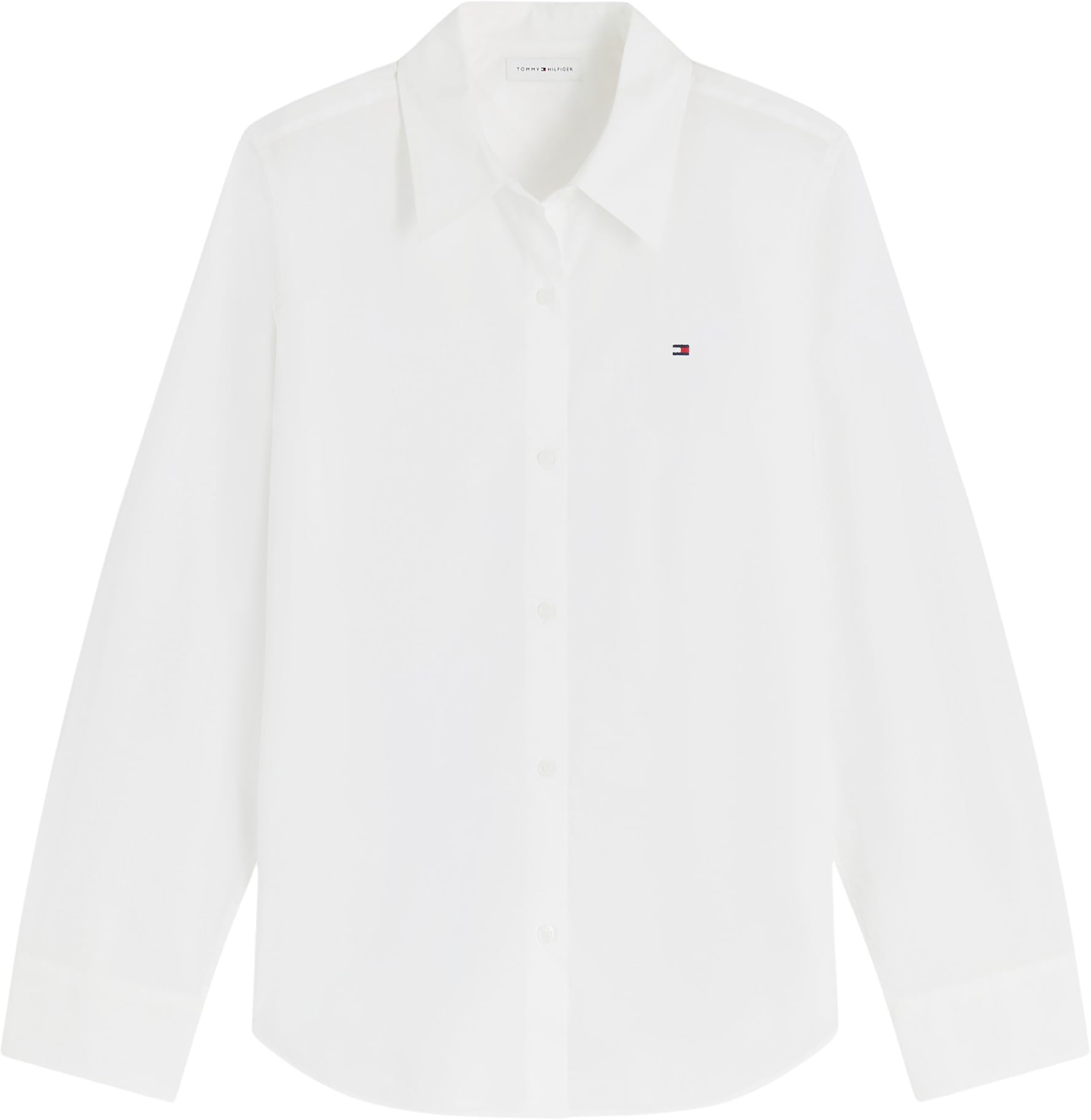 Tommy Hilfiger Camisa Mujer Poplin Regular con Cuello francés
