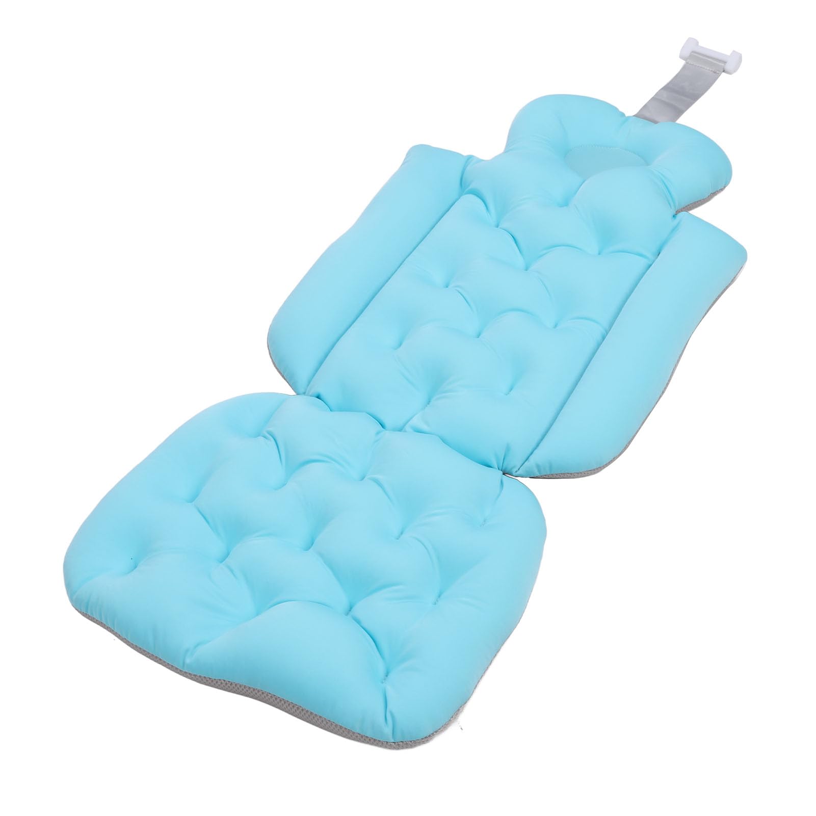 Rosvola Cuscino da Bagno Antiscivolo per Tutto il Corpo con Forti Ventose per L'esperienza di Bagno degli Adulti Dimensioni 33,07x14,76 Pollici (BLUE)